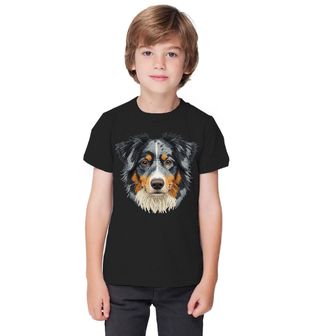 Obrázek 1 produktu Dětské tričko Háčkovaný Australský ovčák Blue merle