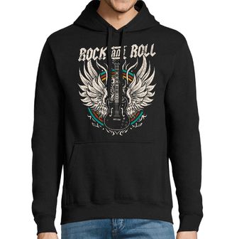Obrázek 1 produktu Pánská mikina Rocková Kytara s Křídly Rock & Roll