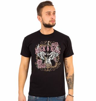Obrázek 1 produktu Pánské tričko Kytara s Křídly Rock & Roll Wild Spirit