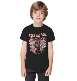 Obrázek 1 produktu Dětské tričko Kytara mezi Růžemi Rock and Roll Roses