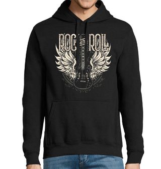 Obrázek 1 produktu Pánská mikina Vintage Kytara s Křídly Rock and Roll