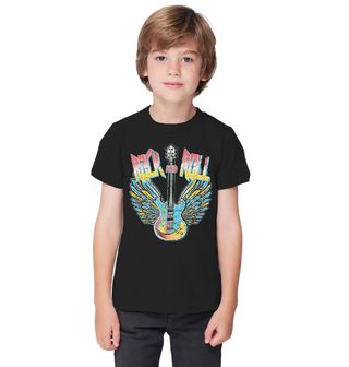 Obrázek 1 produktu Dětské tričko Barevná Kytara s Křídly Rock and Roll