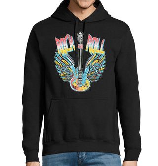 Obrázek 1 produktu Pánská mikina Barevná Kytara s Křídly Rock and Roll