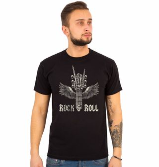 Obrázek 1 produktu Pánské tričko Okřídlená Hlava Kytary Rock and Roll