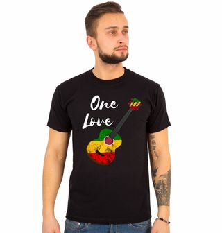 Obrázek 1 produktu Pánské tričko Rasta Kytara One Love