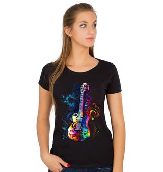 Obrázek 1 produktu Dámské tričko Elektrická Kytara Symfonie Barev