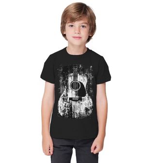 Obrázek 1 produktu Dětské tričko Vintage Dřevěná Akustická Kytara