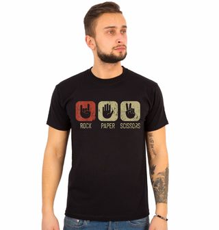 Obrázek 1 produktu Pánské tričko Rock and Roll Paper Scissors