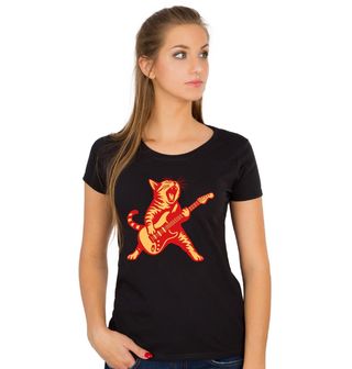 Obrázek 1 produktu Dámské tričko Řvoucí Kočka Rock and Roll