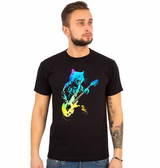 Obrázek 1 produktu Pánské tričko Neonová Kočka na Pódiu