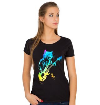 Obrázek 1 produktu Dámské tričko Neonová Kočka na Pódiu