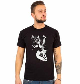 Obrázek 1 produktu Pánské tričko Kočka s Kytarou