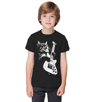 Obrázek 1 produktu Dětské tričko Kočka s Kytarou
