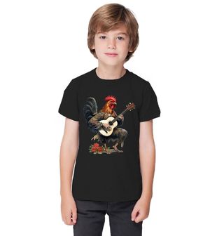 Obrázek 1 produktu Dětské tričko Kohout s Akustickou Kytarou