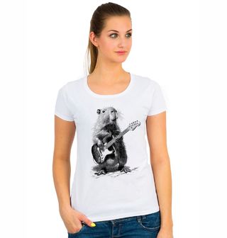 Obrázek 1 produktu Dámské tričko Rocková Kapybara Skica