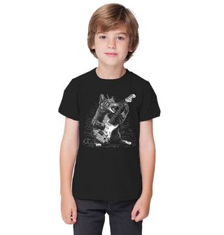 Obrázek 1 produktu Dětské tričko Kočka Rocková Hvězda