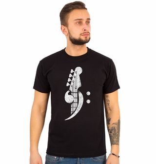 Obrázek 1 produktu Pánské tričko Baskytara s Basovým Klíčem