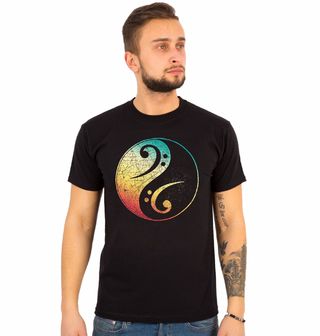 Obrázek 1 produktu Pánské tričko Retro Jin a Jang Basový Klíč