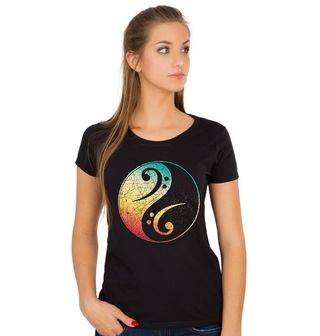 Obrázek 1 produktu Dámské tričko Retro Jin a Jang Basový Klíč