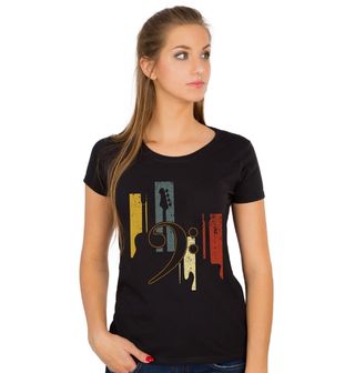 Obrázek 1 produktu Dámské tričko Retro Baskytary