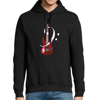 Obrázek 1 produktu Pánská mikina Červená Baskytara a Basový Klíč