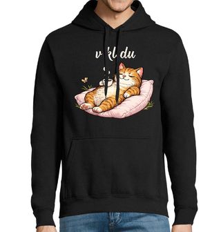 Obrázek 1 produktu Pánská mikina Chillující Kočka s Kávou V klidu