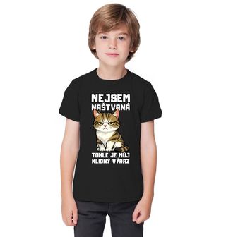 Obrázek 1 produktu Dětské tričko Kočka Nejsem naštvaná, tohle je můj klidný výraz