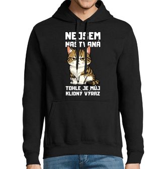Obrázek 1 produktu Pánská mikina Kočka Nejsem naštvaná, tohle je můj klidný výraz