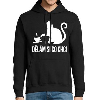 Obrázek 1 produktu Pánská mikina Kočka s Kávou Dělám si co chci!