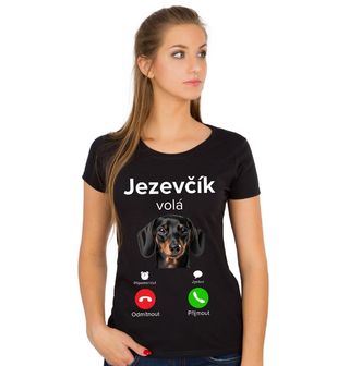 Obrázek 1 produktu Dámské tričko Jezevčík volá Phone Call