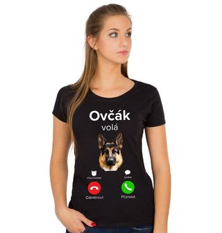 Obrázek 1 produktu Dámské tričko Německý ovčák volá Phone Call