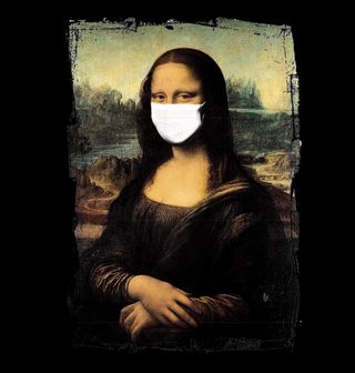 Obrázek 2 produktu Dámské tričko Mona Lisa s rouškou (Velikost: M)