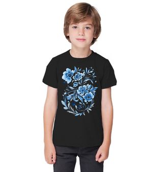 Obrázek 1 produktu Dětské tričko Modré Folk Květiny