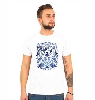 Obrázek 1 produktu Pánské tričko Folk Ptáčci mezi Květy