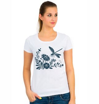 Obrázek 1 produktu Dámské tričko Vážka na Květinách