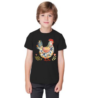 Obrázek 1 produktu Dětské tričko Velikonoční Slepice s Ornamenty Folk