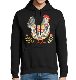Obrázek 1 produktu Pánská mikina Velikonoční Slepice s Ornamenty Folk