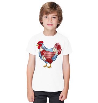 Obrázek 1 produktu Dětské tričko Zaplátovaná Slepice z Farmy Folk