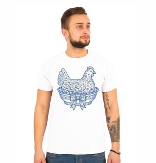 Obrázek 1 produktu Pánské tričko Porcelánová Slepice Folk