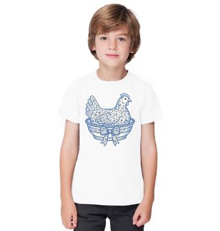 Obrázek 1 produktu Dětské tričko Porcelánová Slepice Folk