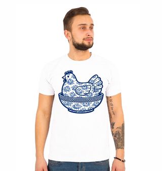 Obrázek 1 produktu Pánské tričko Květinová Slepice z Porcelánu Folk