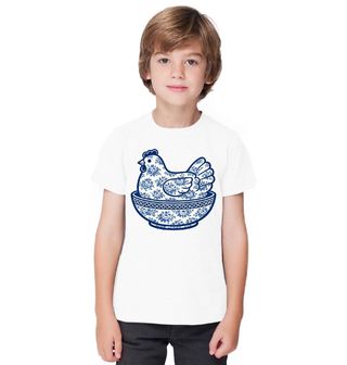 Obrázek 1 produktu Dětské tričko Květinová Slepice z Porcelánu Folk