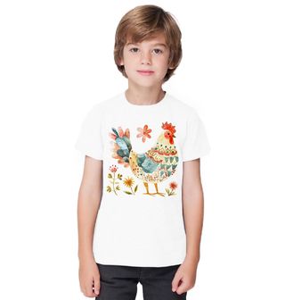 Obrázek 1 produktu Dětské tričko Tradiční Slepička Folk