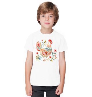 Obrázek 1 produktu Dětské tričko Květinový Kohout Folk