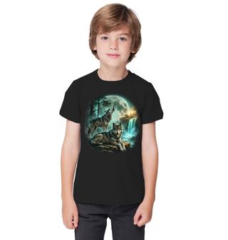 Obrázek 1 produktu Dětské tričko Vlčí Smečka pod Měsícem