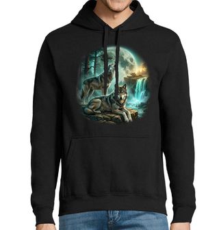 Obrázek 1 produktu Pánská mikina Vlčí Smečka pod Měsícem