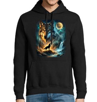 Obrázek 1 produktu Pánská mikina Vlk ve Zlaté Záři Úplňku