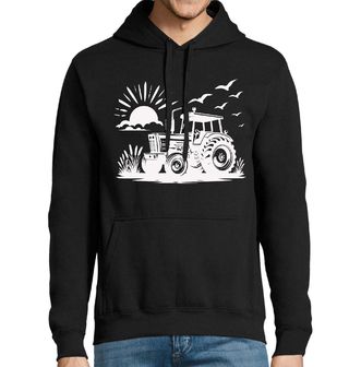 Obrázek 1 produktu Pánská mikina Traktor na Poli při Východu Slunce