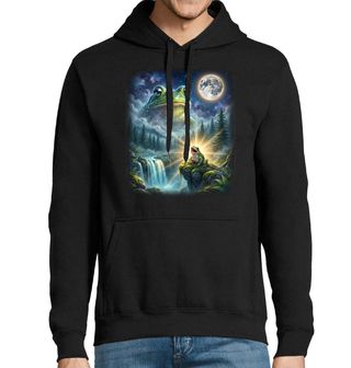 Obrázek 1 produktu Pánská mikina Žába vyjící na Měsíc