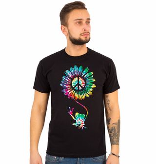 Obrázek 1 produktu Pánské tričko Duhová Hippie Žába Míru